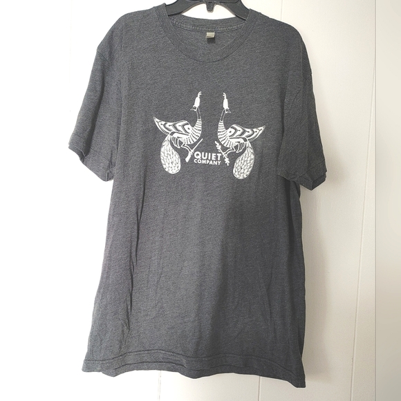 Vintage 50/50 American Apparel Quiet Company Men's Single Stitch T-shirt Size L - Picture 1 of 10